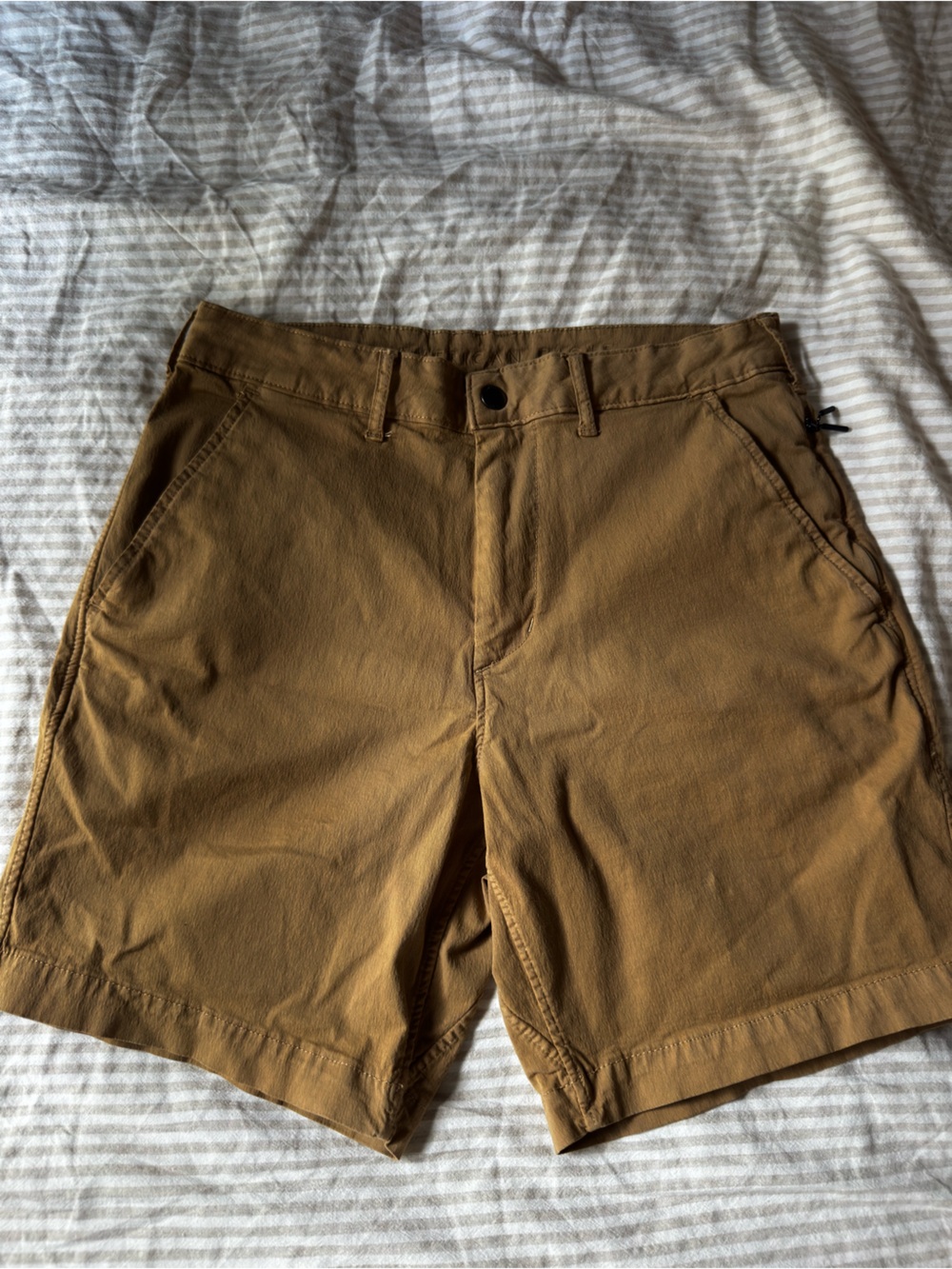 Men’s Casual Cotton Shorts in Caramel Brown
